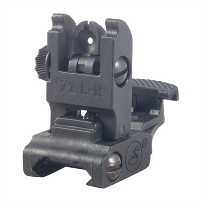 AR-15 Flip-Up Adjustable Low Profile Rear Sight Black