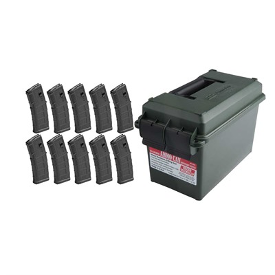 AR-15 X10 Pmag Gen M3 + Ammo Can 223/5.56 Black 10pk