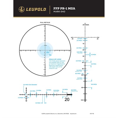 Mark 5hd 5-25x56mm FFP Pr-1 MOA Reticle Black
