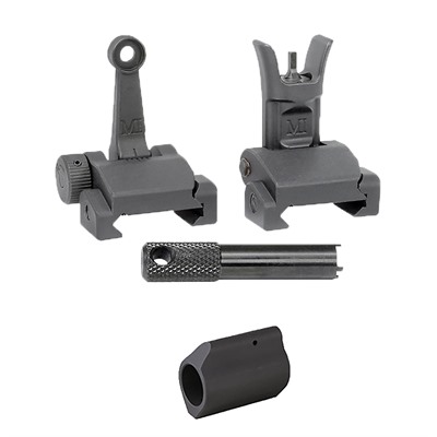 .750 Gas Block W/ AR-15 Flip-Up Combat Sights