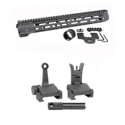 15" Slim Line Handguard W/ Flip-Up Combat Sights