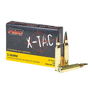 X-Tac 5.56x45 NATO 62gr Lap Green Tip 20/Box