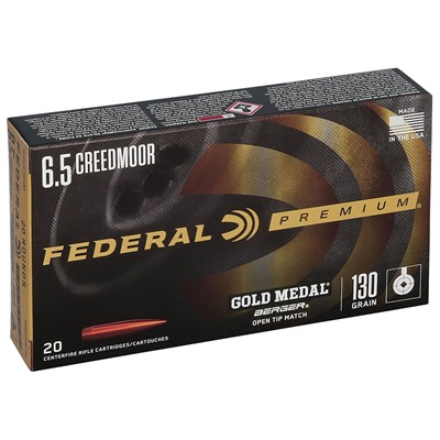 Gold Medal Berger Ammo 6.5 Creedmoor 130gr Berger Hybrid Otm - 6.5mm Creedmoor 130gr Berger Ar Hybrid Otm 20/Box