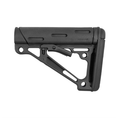 AR-15 Overmolded Buttstock Collapsible Comm Black Rubber