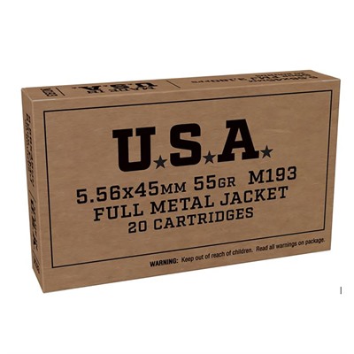 Lake City M193 5.56x45mm 55gr Full Metal Jacket 20/Box