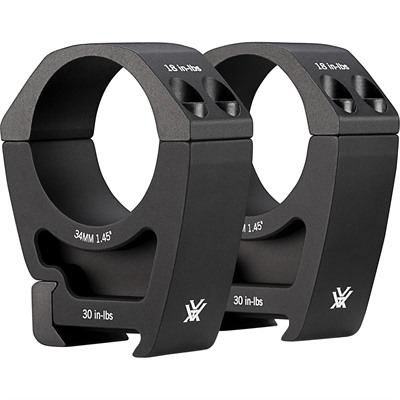 Pro Series 34mm Low 0.95" Rifle Scope Rings Black