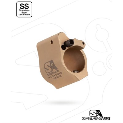 AR-15 Solid Ss Adjustable Gas Block .875" Tan