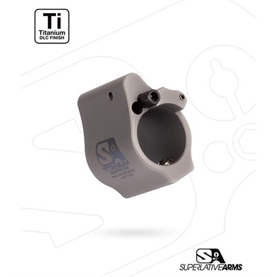 AR-15 Solid Titanium Adjustable Gas Block .625" Gray