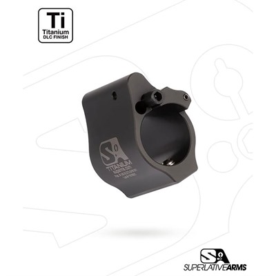 AR-15 Solid Titanium Adjustable Gas Block .875" Black