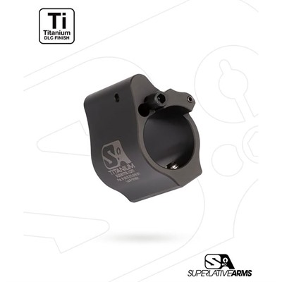 AR-15 Solid Titanium Adjustable Gas Block .936" Black