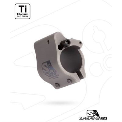 AR-15 Clamp On Titanium Adjustable Gas Block .625" Gray