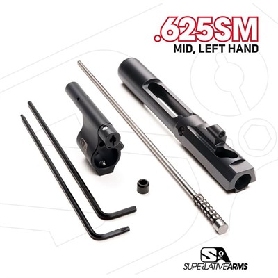 AR-15 Adj Piston System W/Solid .625" Gas Block Midlength Lh