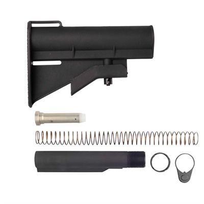 Brn AR-15 M4 Mil-Spec Collapsible Buttstock Kit, Black
