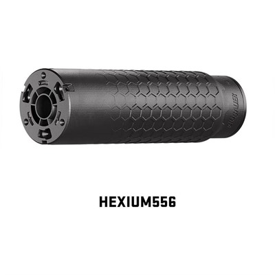 Hexium 5.56mm Titanium Hub Direct Thread Suppressor Black