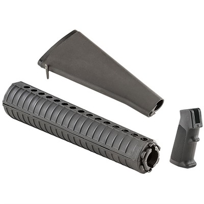 Complete Retro A2 Furniture Kit For AR-15 Black