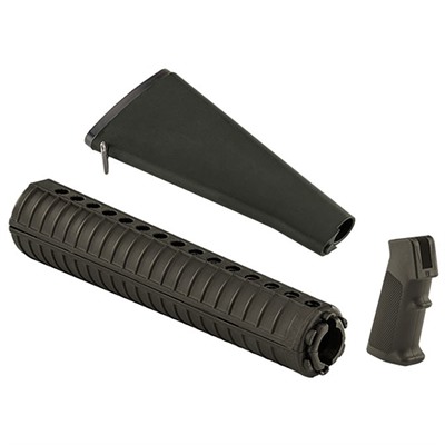 Complete Retro A2 Furniture Kit For AR-15 OD Green