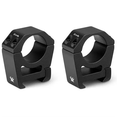 Sport Riflescope Rings 1" High 1.1" Elevation Black 2-Pc
