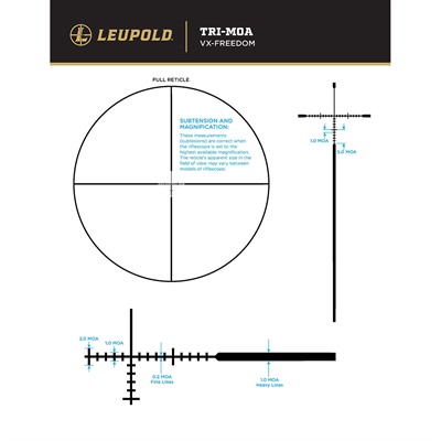Vx-Freedom 3-9x40mm SFP Cds Tri-MOA Reticle Black